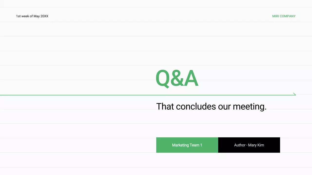 녹색 최소 비즈니스 보고서