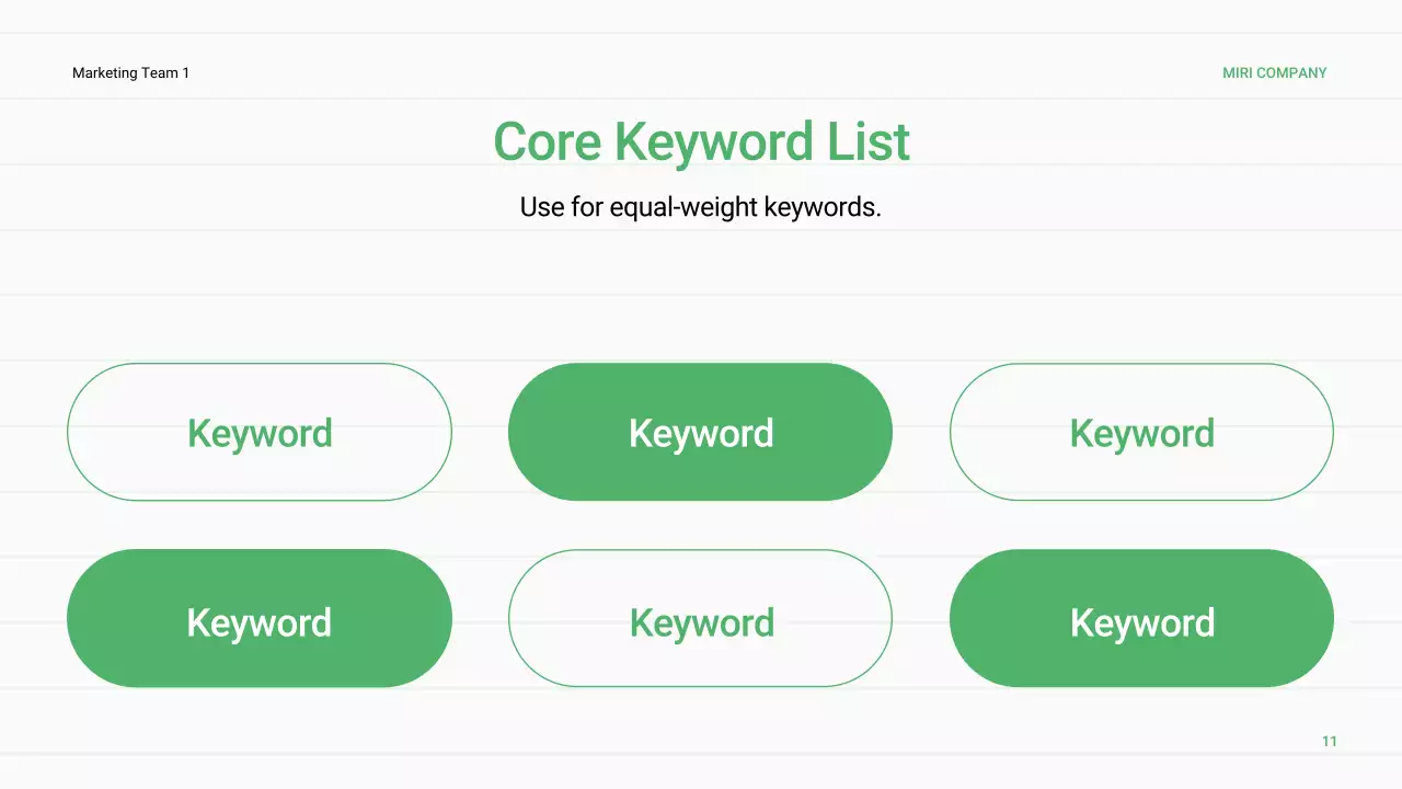 녹색 최소 비즈니스 보고서