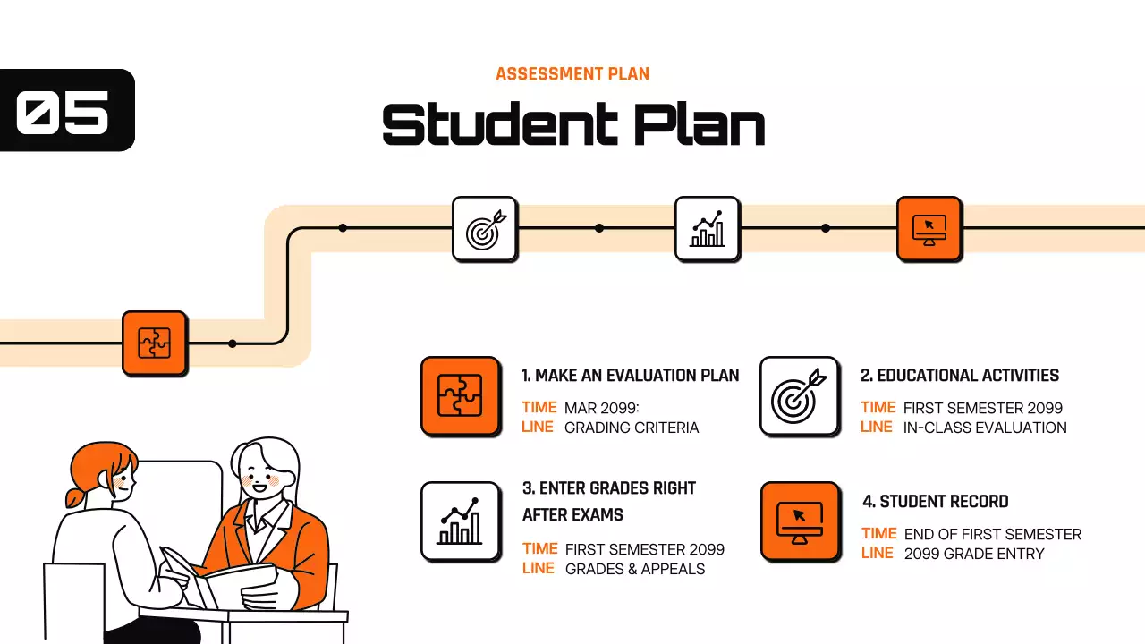 오렌지 심플 교육 회의