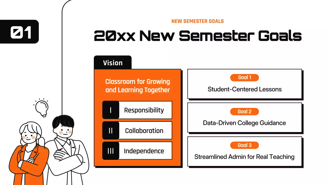 오렌지 심플 교육 회의