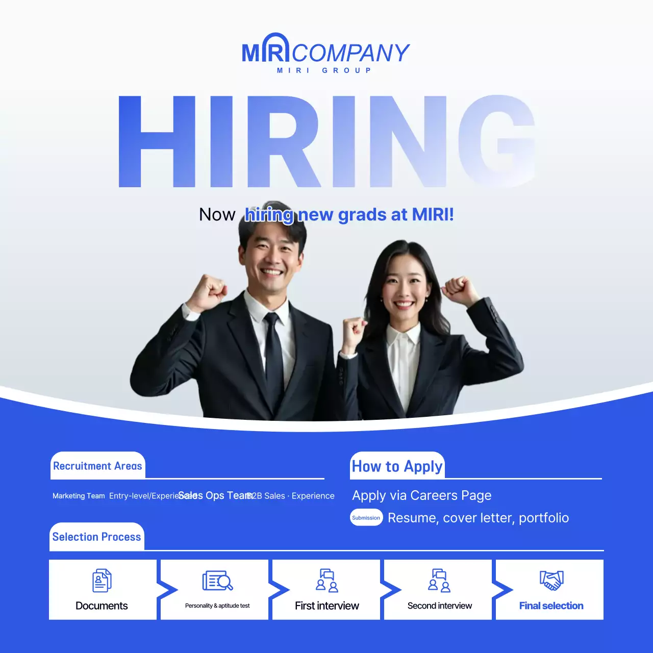 Blue Clean New Employee Recruitment Announcement