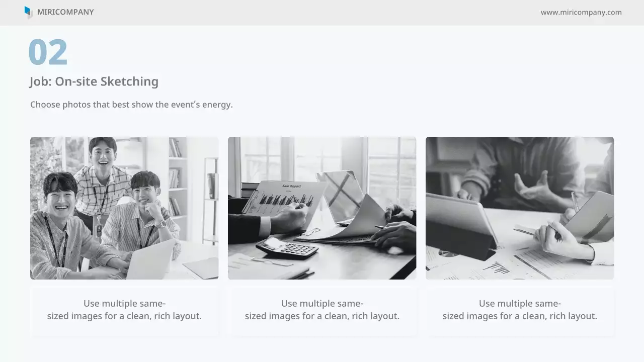 파란색 미니멀 비즈니스 프레젠테이션 가이드