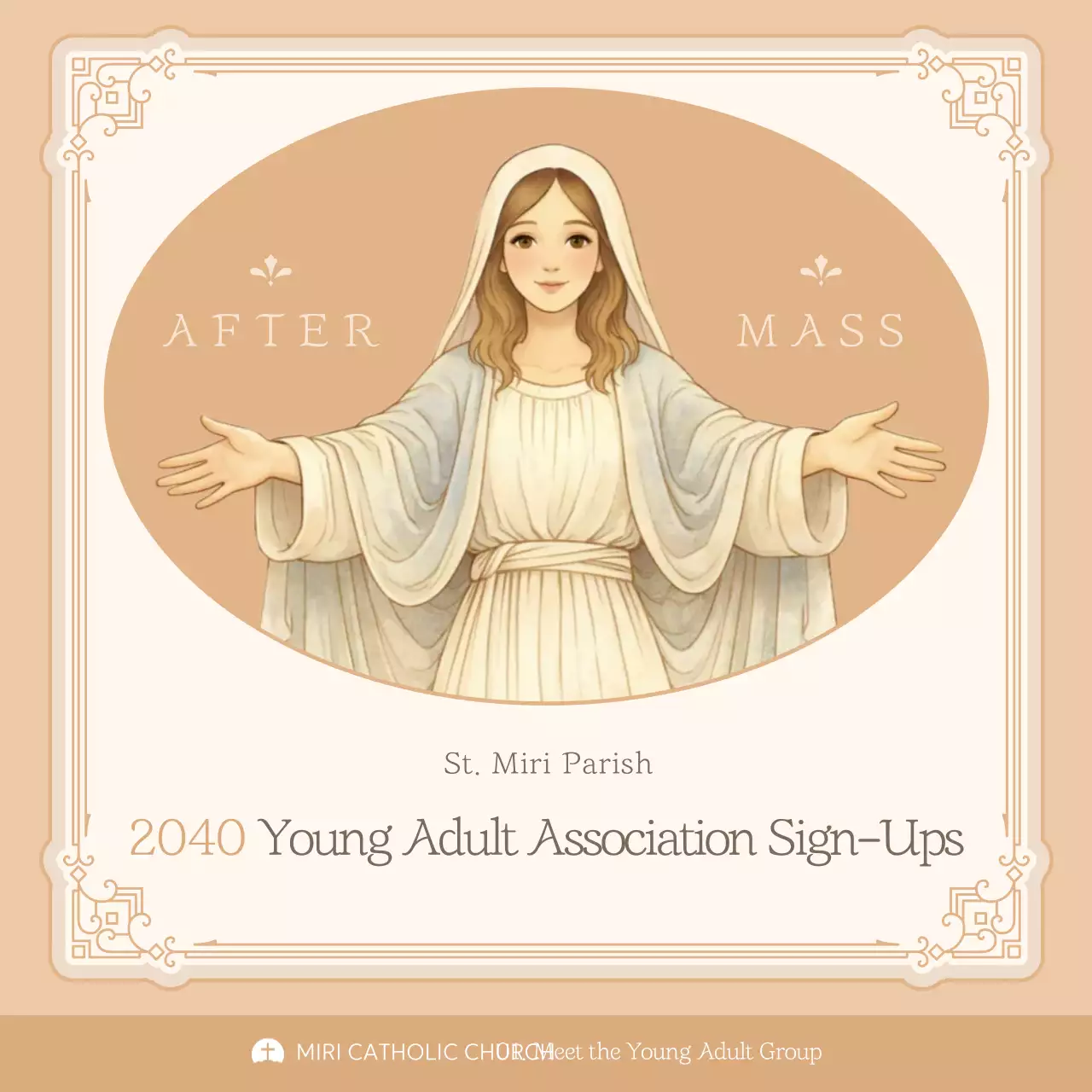Beige Classic Youth Association Recruitment Guide