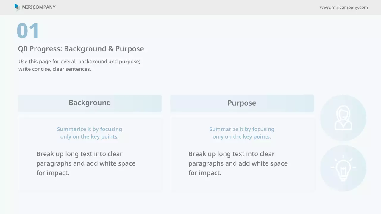 파란색 미니멀 비즈니스 프레젠테이션 가이드