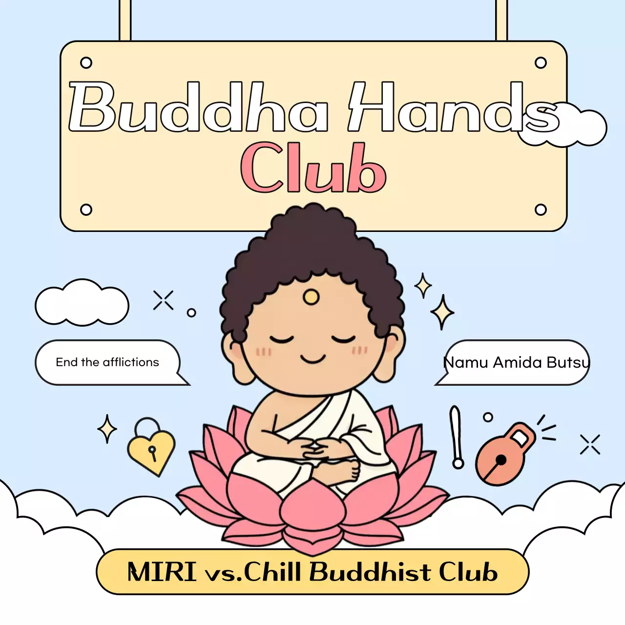 Pink Cute Buddhist Club Recruitment Announcement