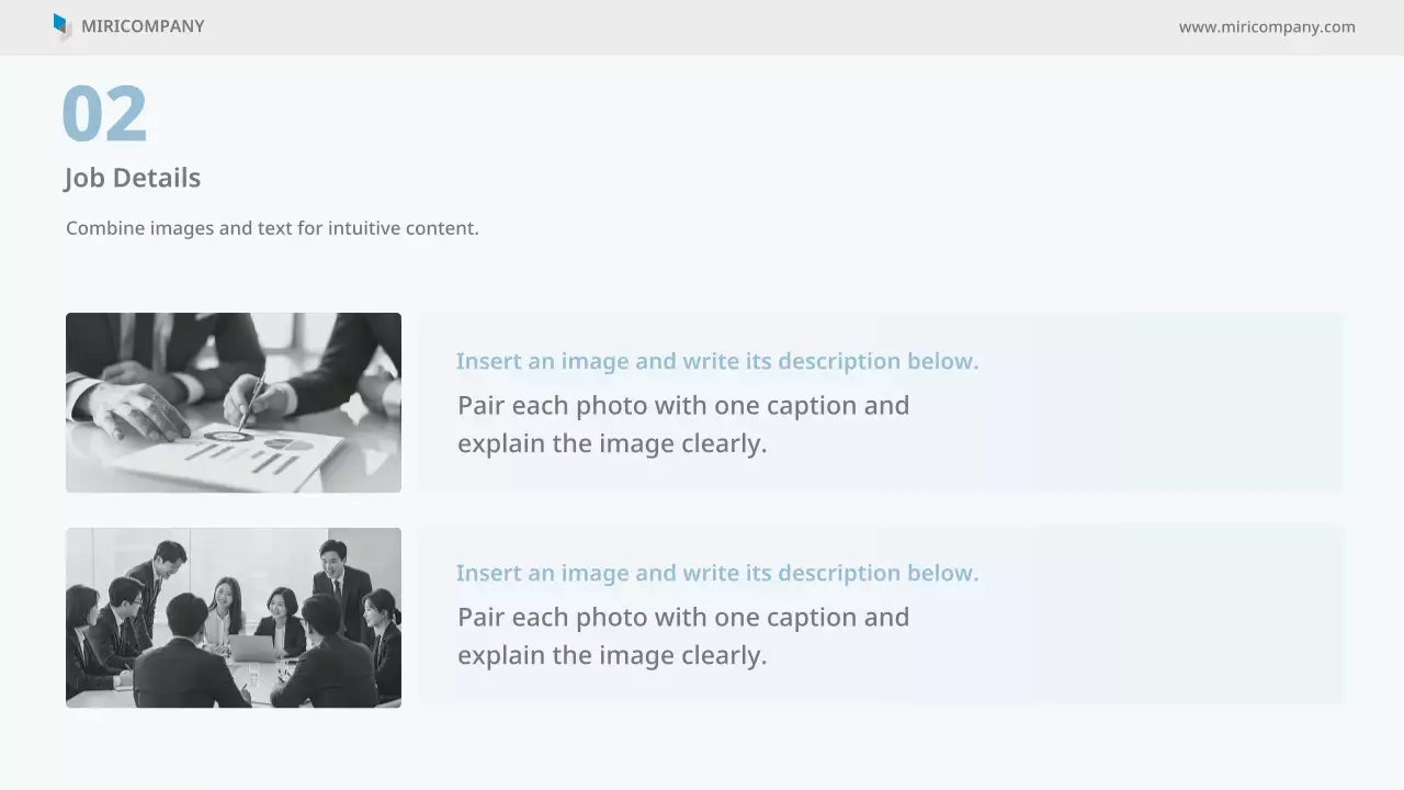 파란색 미니멀 비즈니스 프레젠테이션 가이드