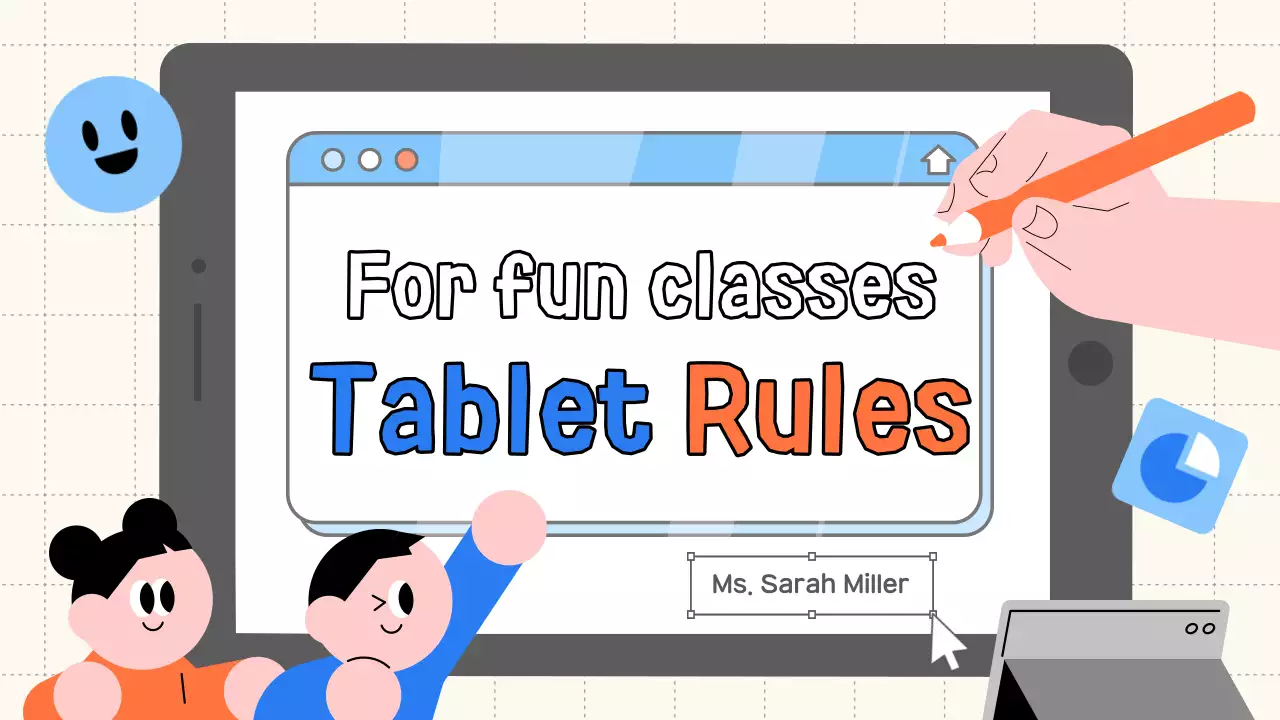 Panduan Etiket Tablet Sederhana Warna Biru