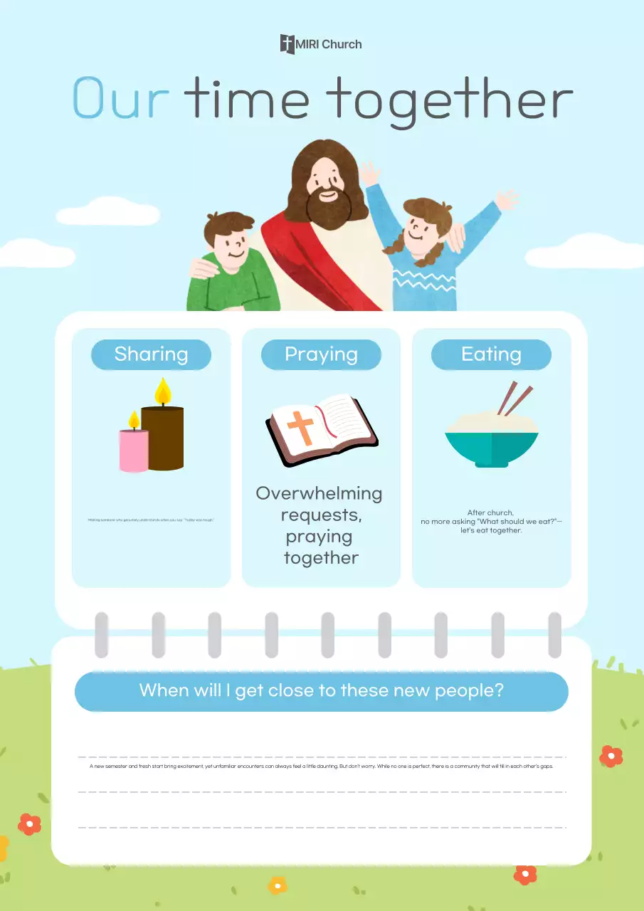 Guia de atividades da Igreja Simples Azul-Céu