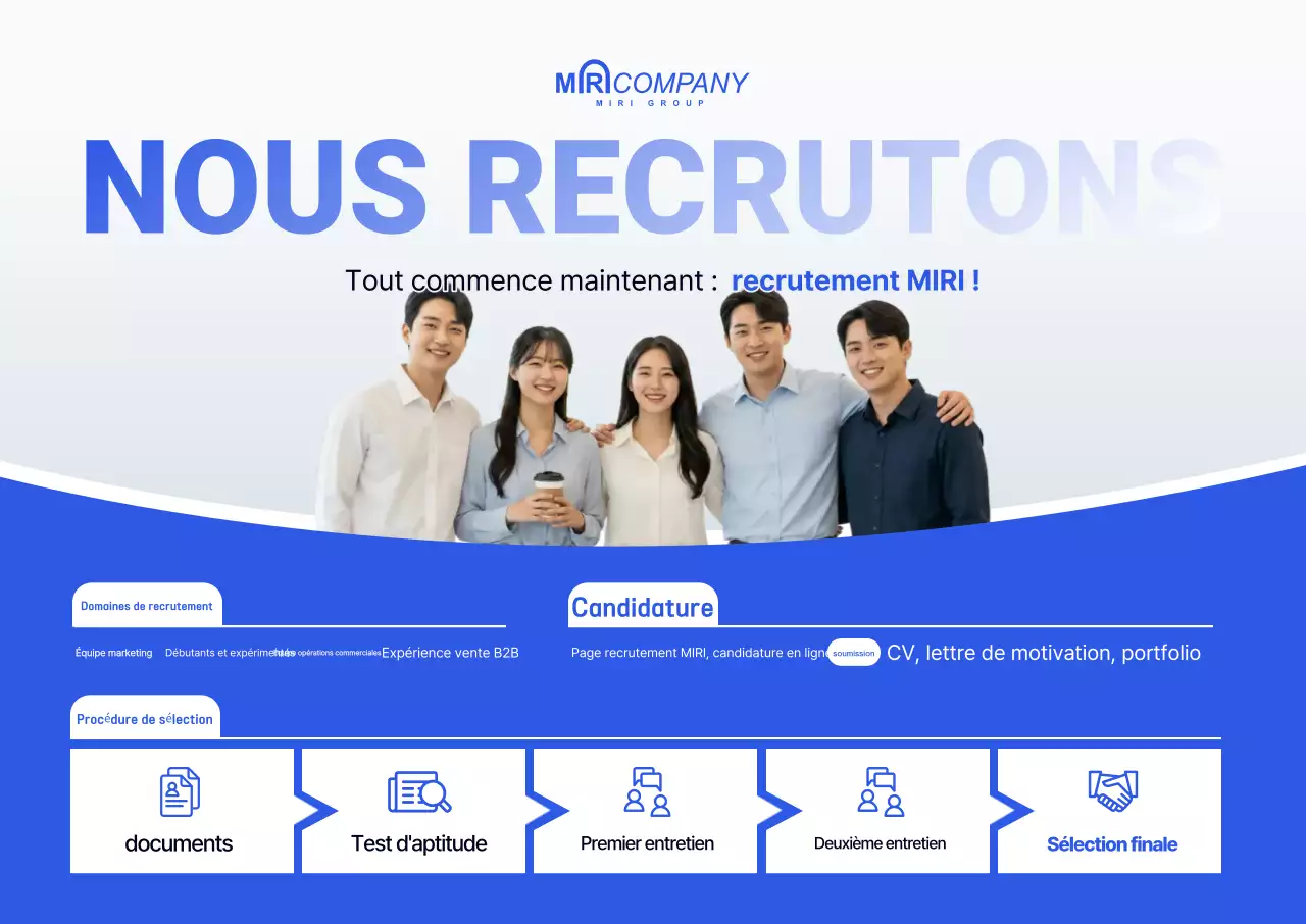 Annonce de recrutement de nouveaux employés chez Blue Clean