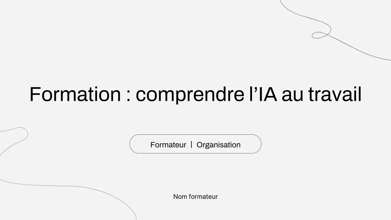 Guide de formation minimal en IA blanc
