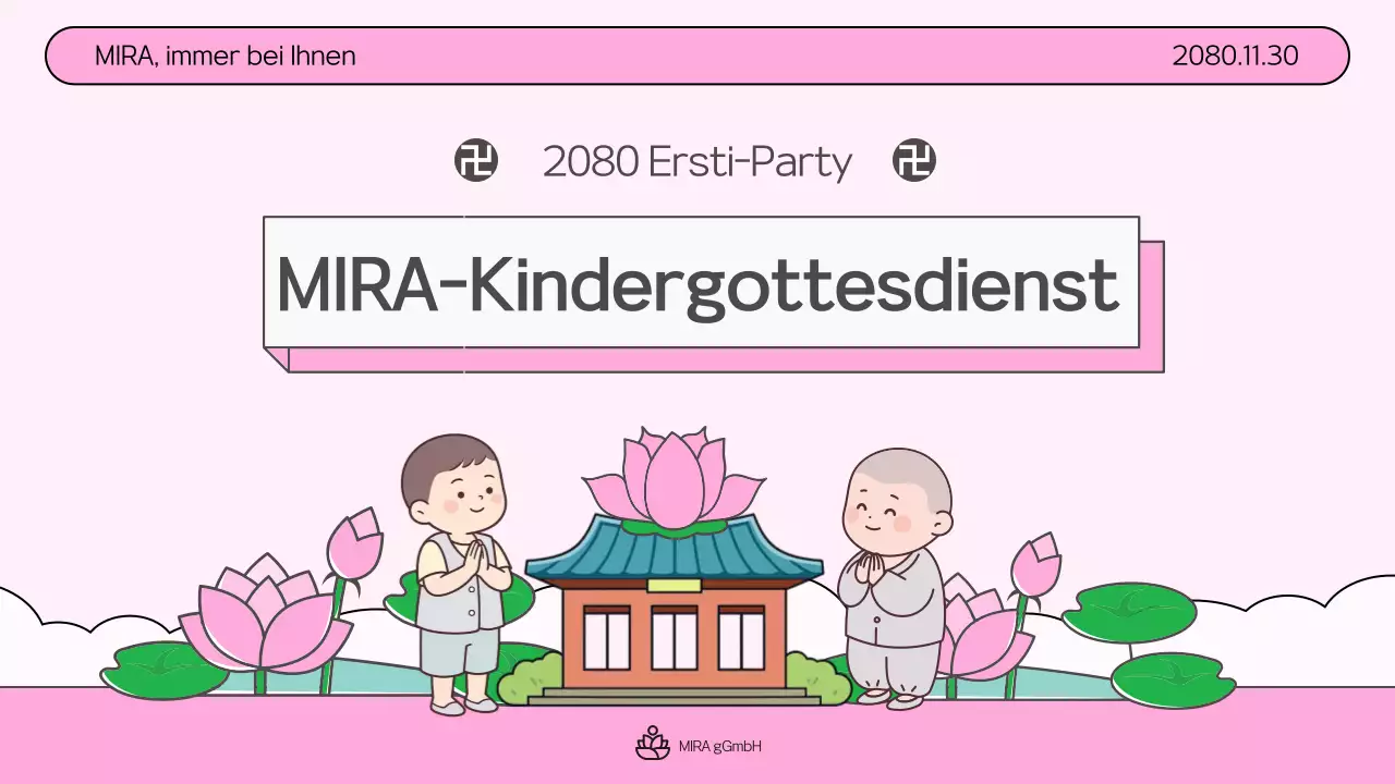 Pinkfarbener Leitfaden für einfache Dharma-Gottesdienste für Kinder
