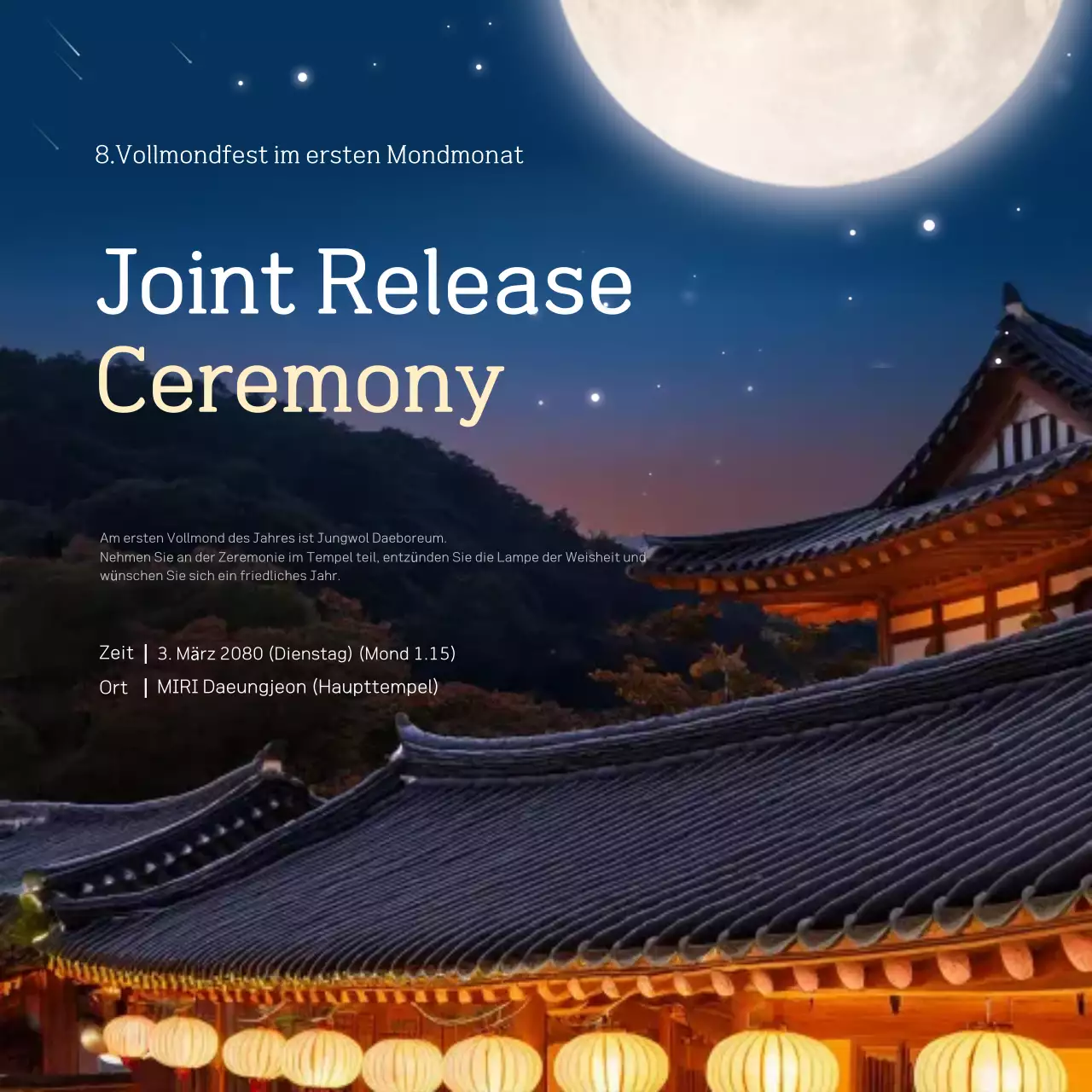 Leitfaden zur Blauen Fortgeschrittenen Traditionellen Dharma Versammlung