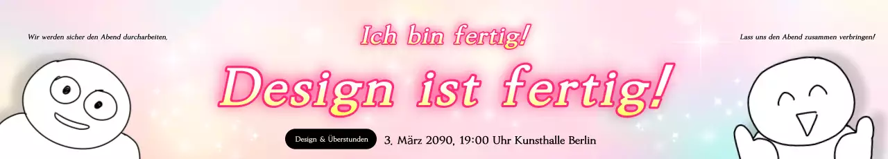 Niedliches Design in Pink und Informationen zur Personalbeschaffung