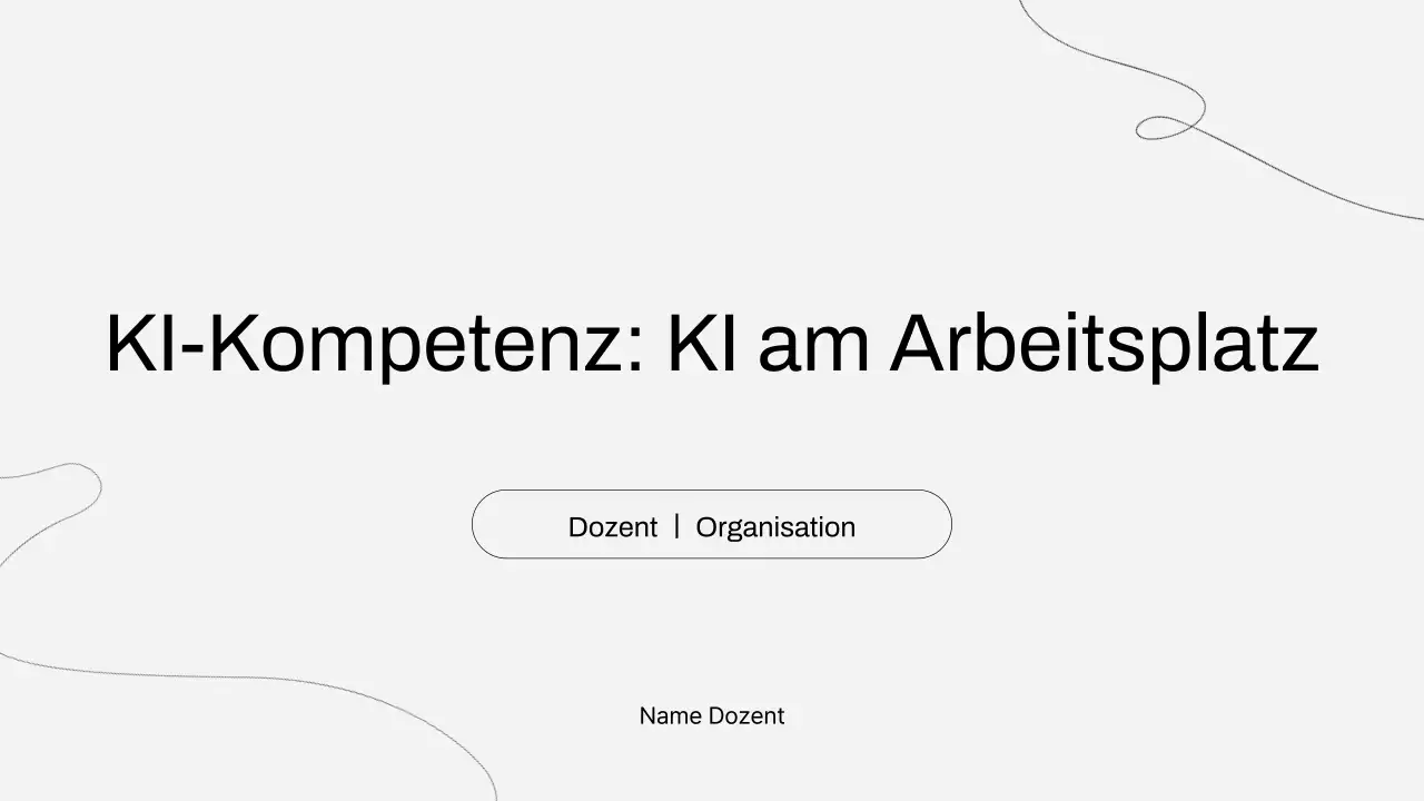 Leitfaden für minimalistisches KI-Training (Weiß)