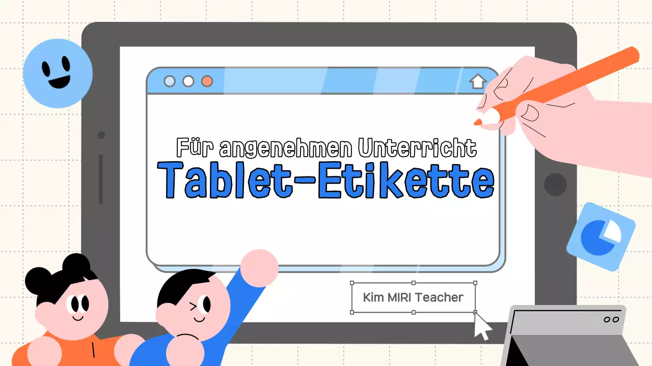 Blue Simple Tablet-Etikette-Leitfaden