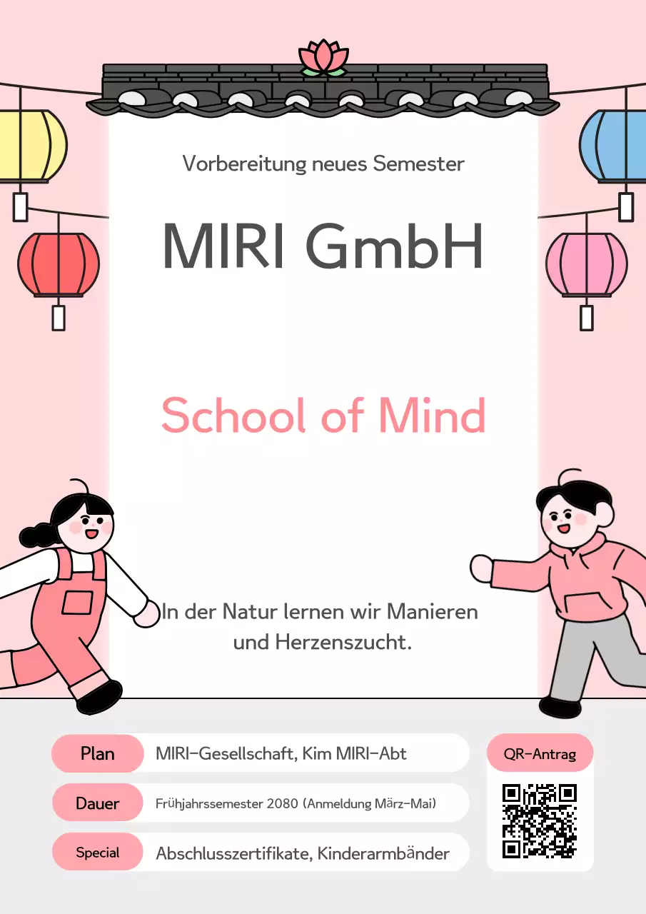 Pink Simple Heart Schulführer