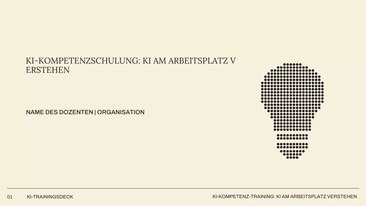 Präsentation des beige Minimal AI Trainingsleitfadens