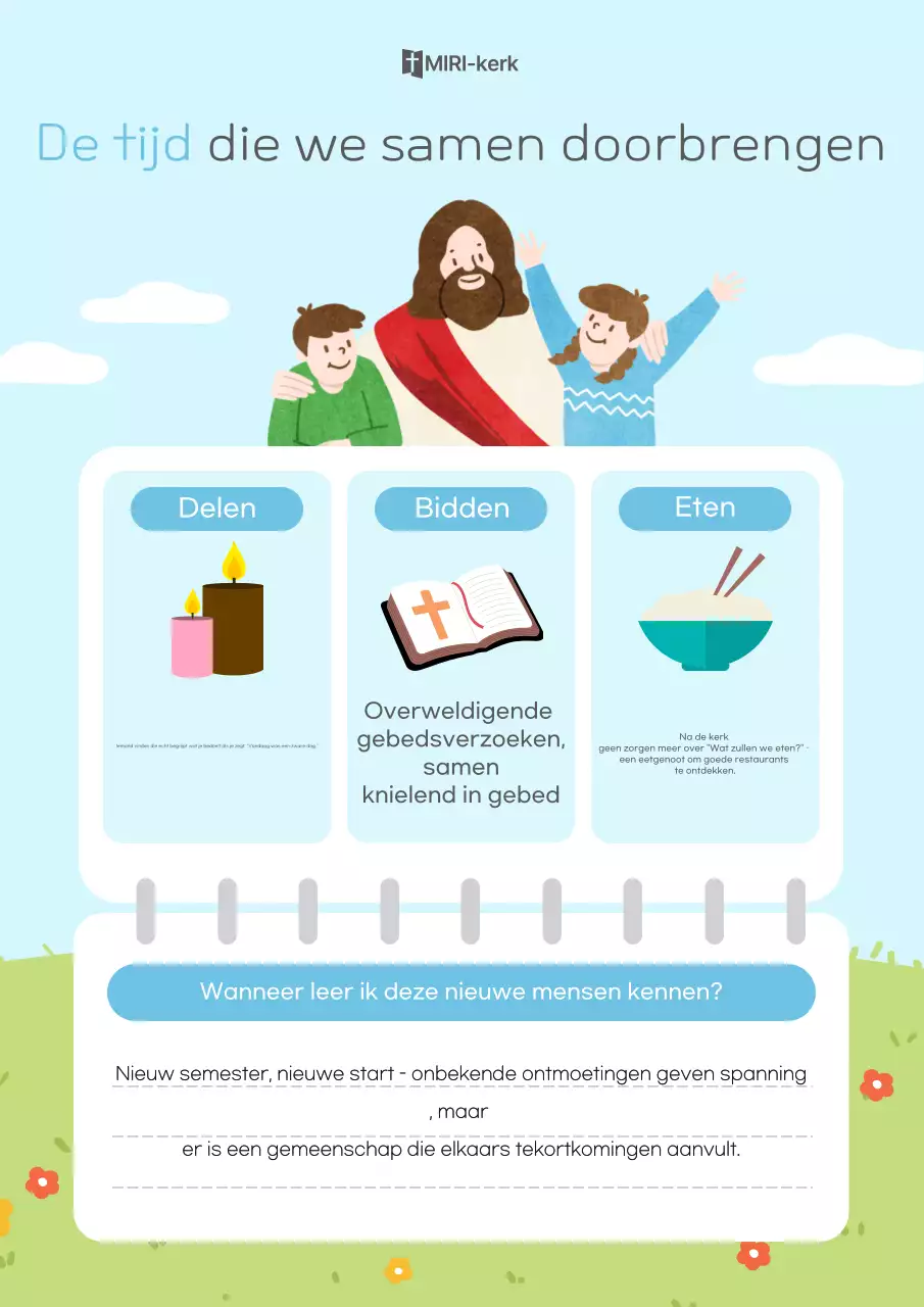 Sky Blue Simple Church Activiteitengids