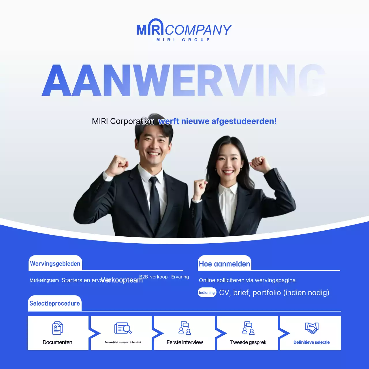 Aankondiging werving nieuwe medewerkers Blue Clean