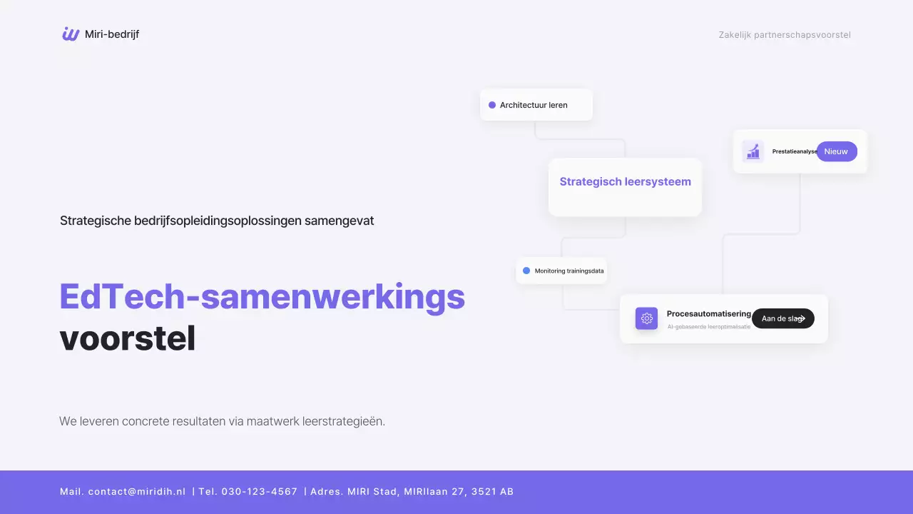 Voorstel voor strategische samenwerking op het gebied van EdTech met Bora Clean