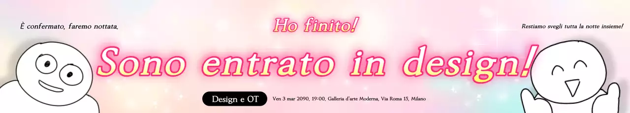 Design carino rosa e informazioni sul reclutamento