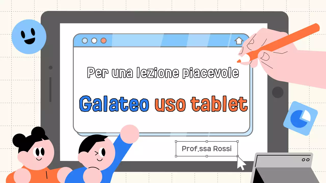 Guida all'etichetta del tablet semplice blu