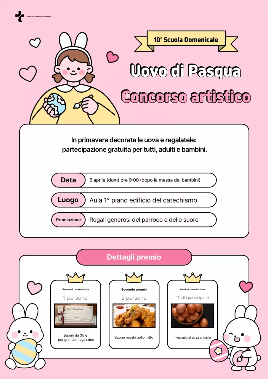 Guida al concorso artistico "Uovo di Pasqua rosa"
