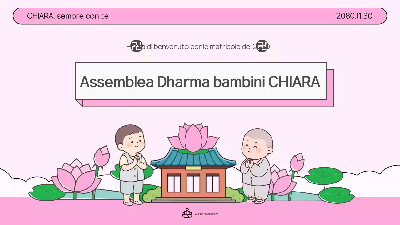 Guida al servizio Dharma per bambini rosa semplice