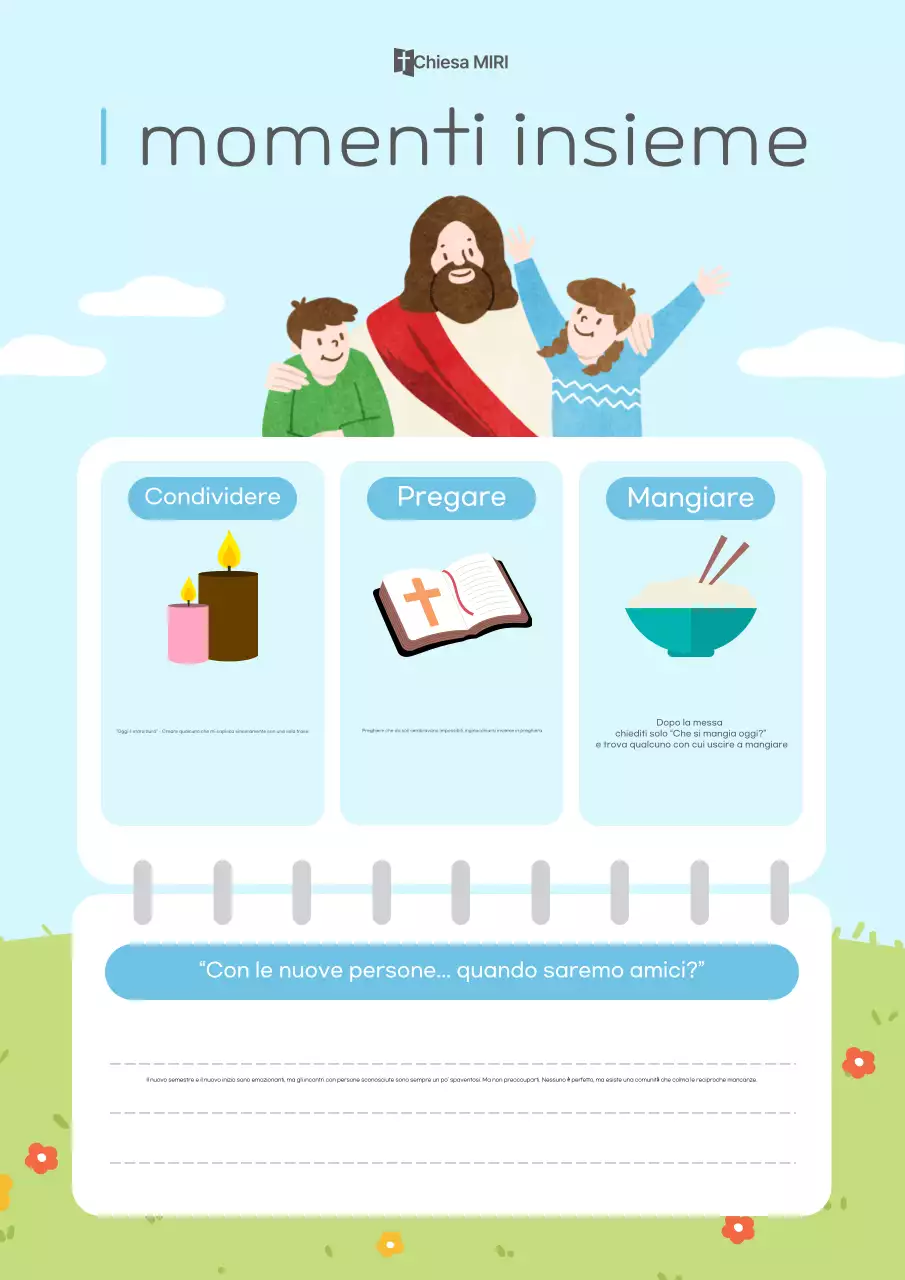 Guida alle attività semplici della Chiesa blu cielo