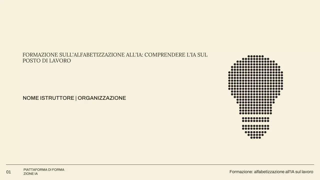 Presentazione della guida alla formazione sull'intelligenza artificiale minima Beige