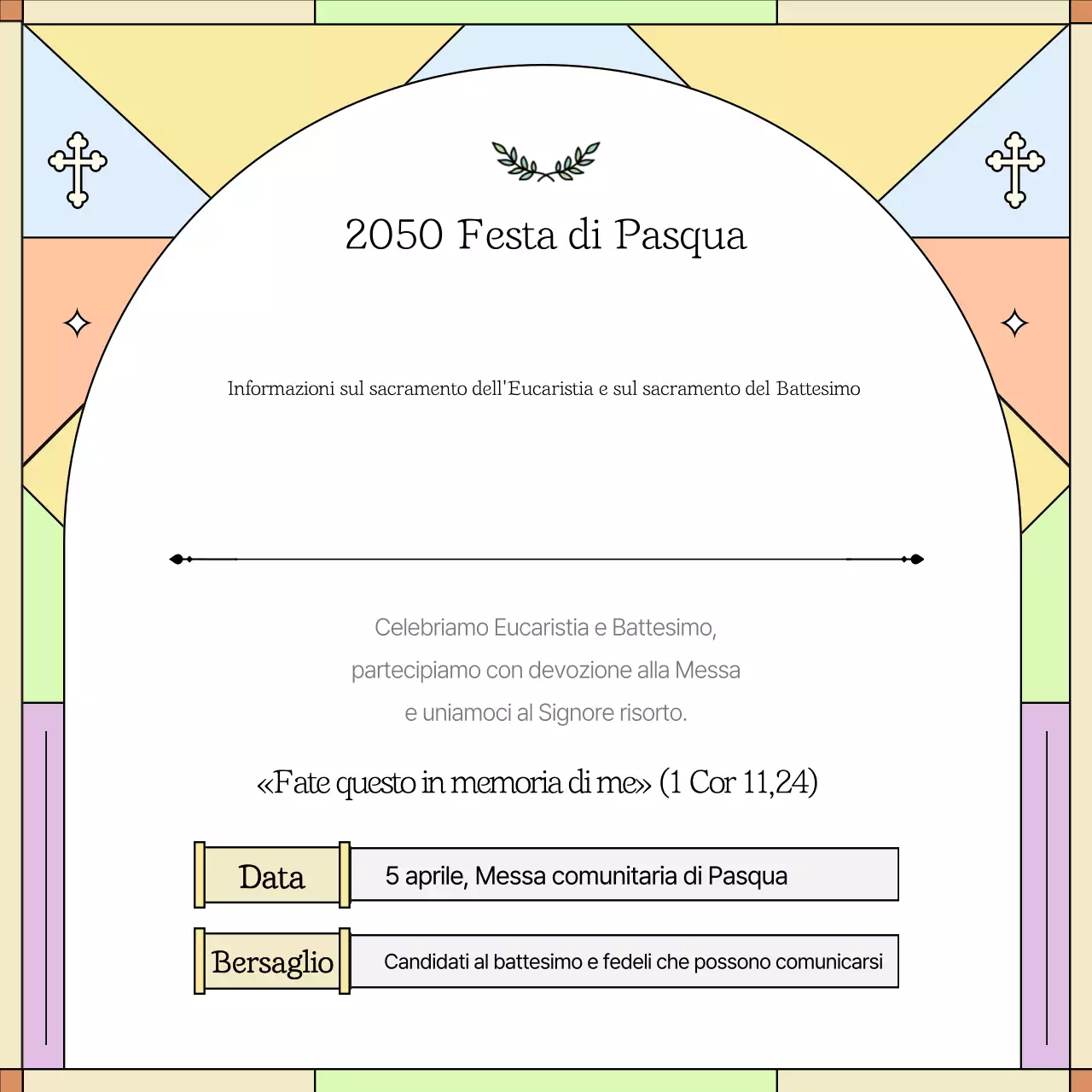 Una semplice guida all'Eucaristia e al Battesimo in giallo