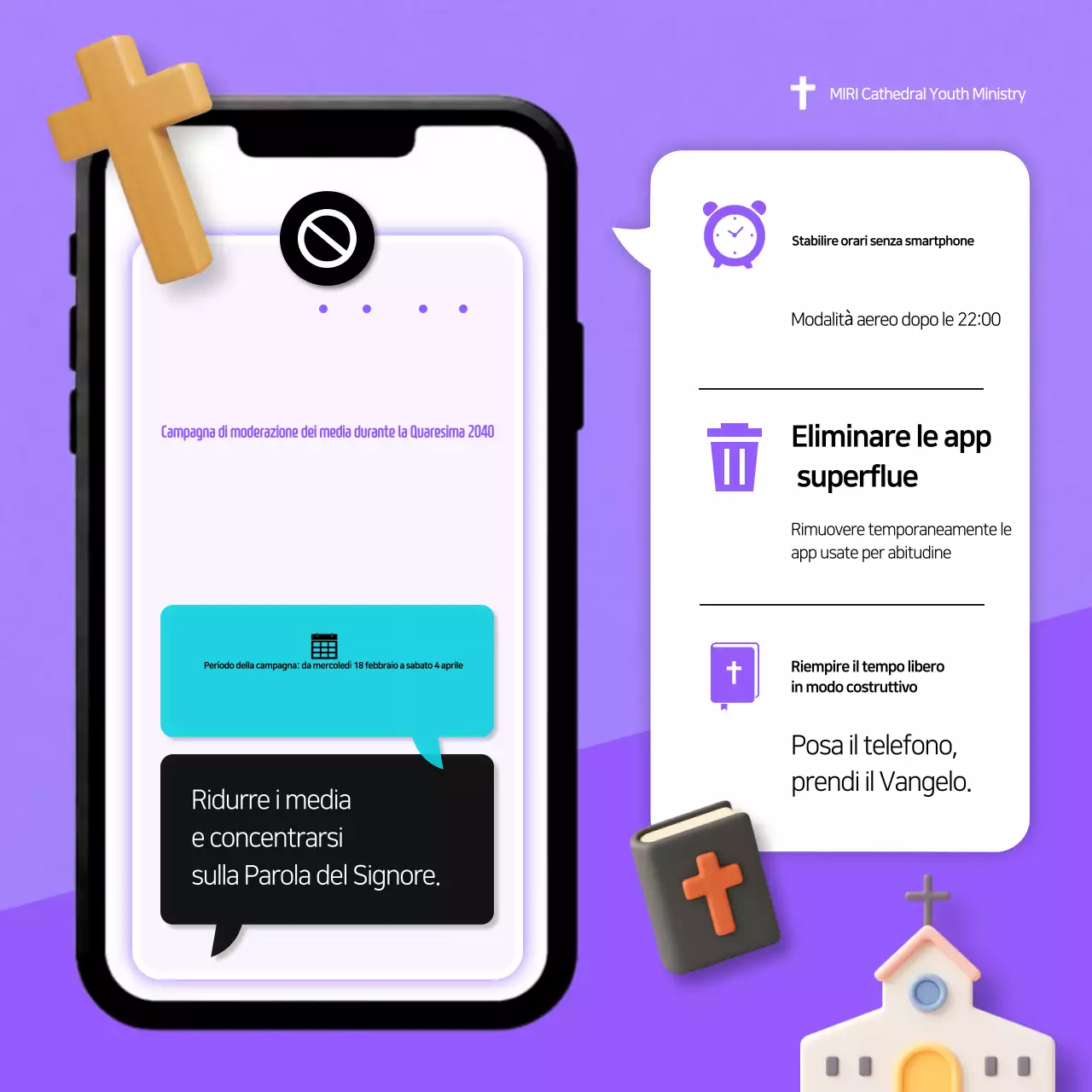 Guida alla campagna di astinenza dai media per i giovani di Bora Minimal
