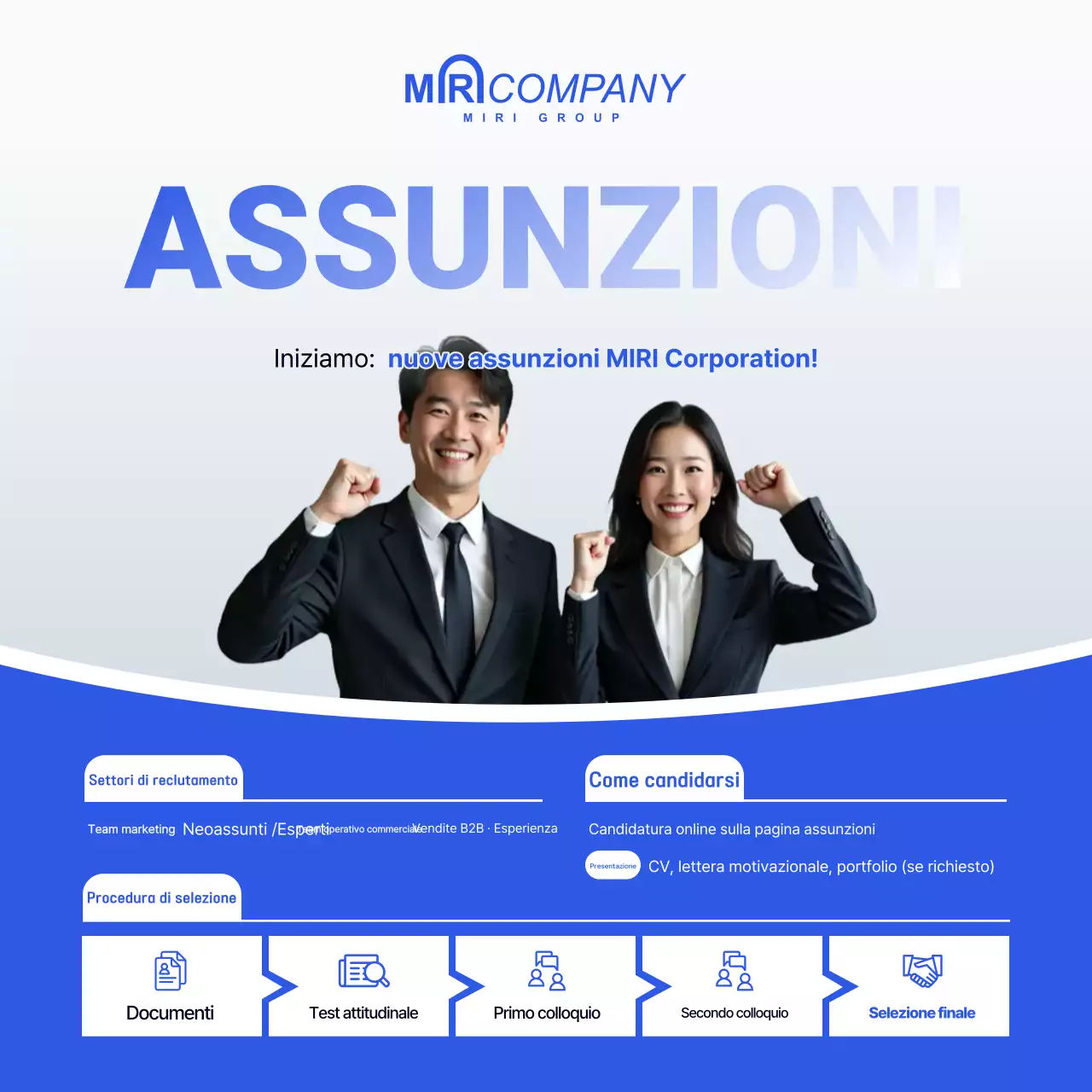 Annuncio di reclutamento di nuovi dipendenti Blue Clean