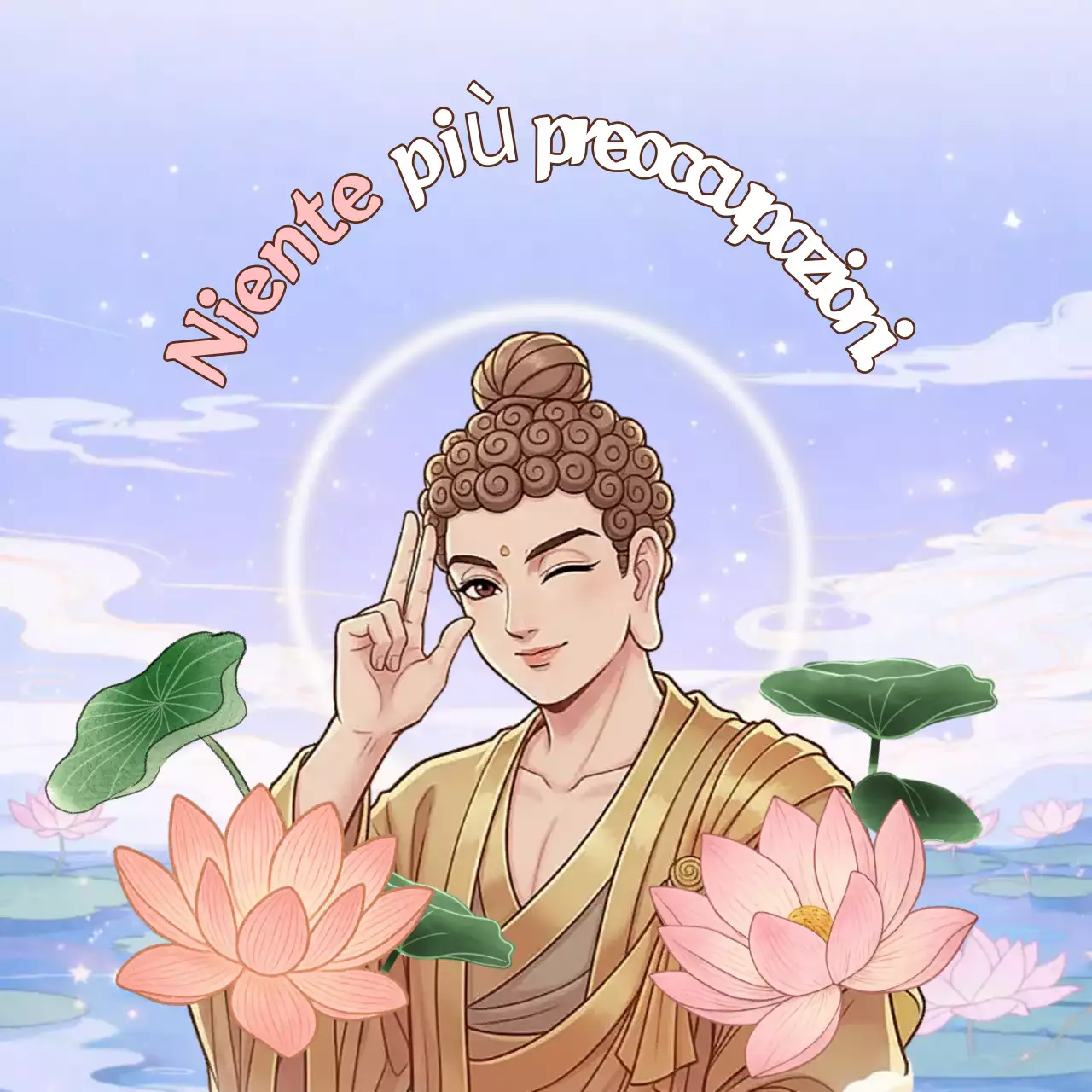 Promozione citazione buddista carina rosa