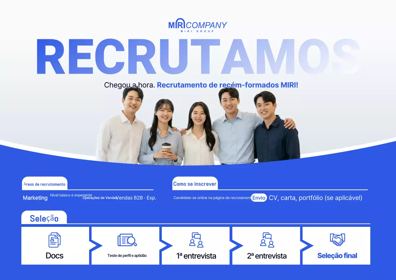 Anúncio de Recrutamento de Novos Funcionários da Blue Clean