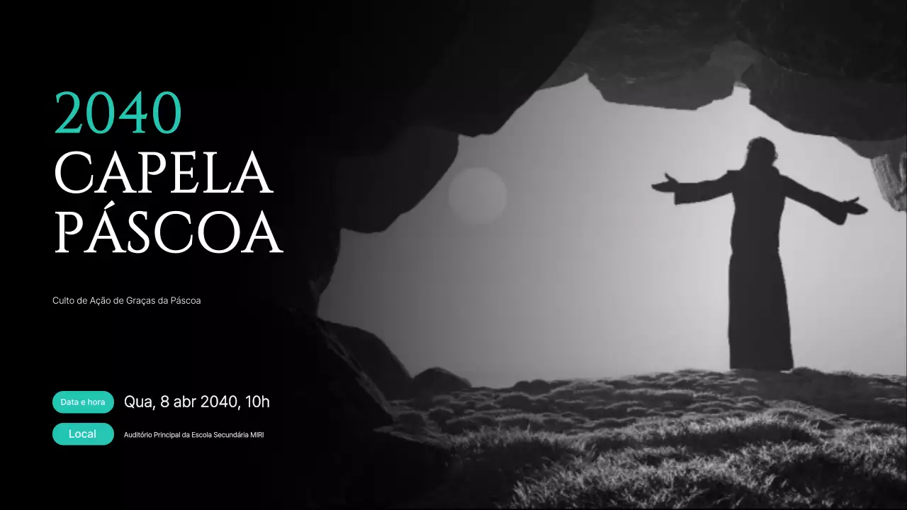 Guia para o Culto de Ação de Graças da Ressurreição Simples em Preto