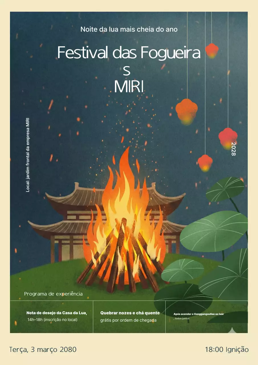 Evento tradicional simples em laranja