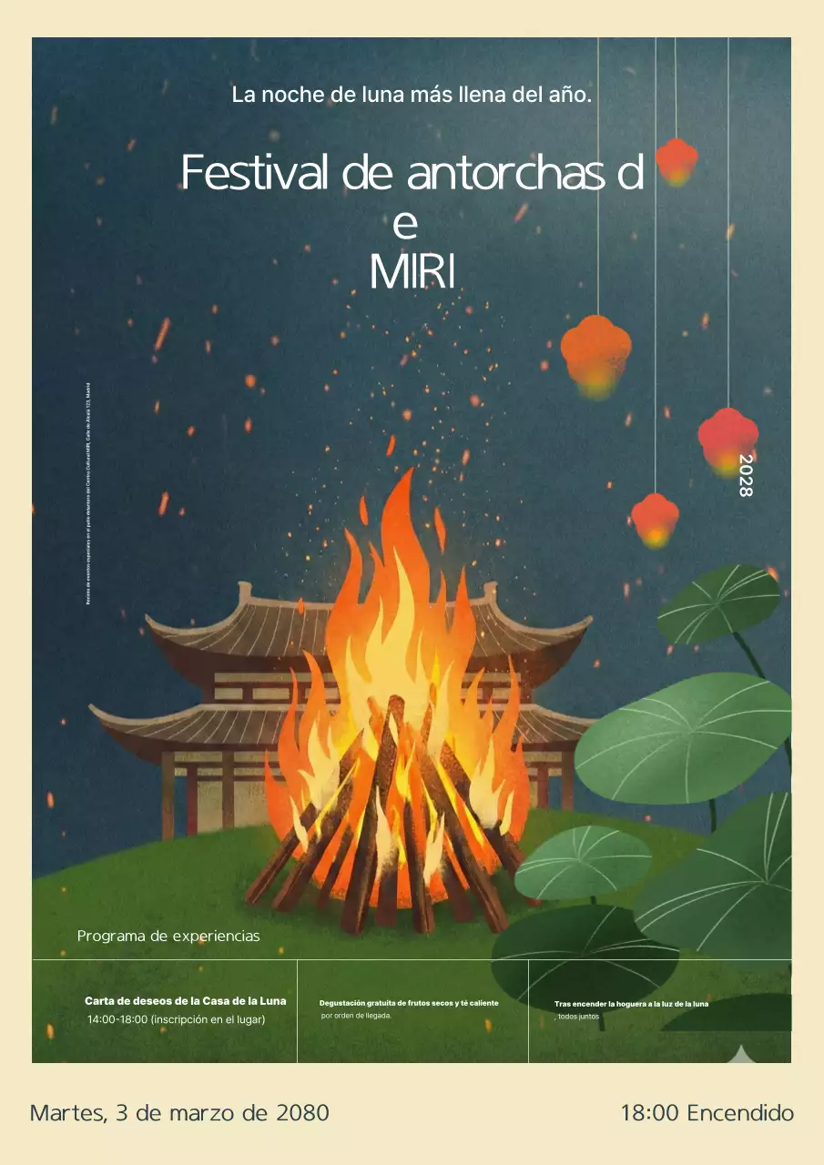 Evento tradicional sencillo de naranja