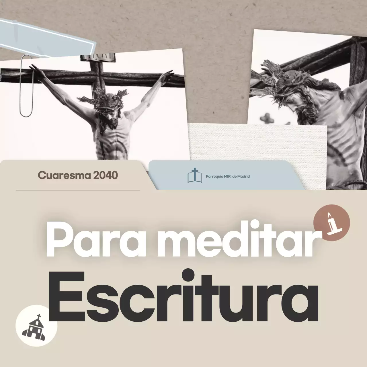 Guía de versículos bíblicos para meditar en beige limpio