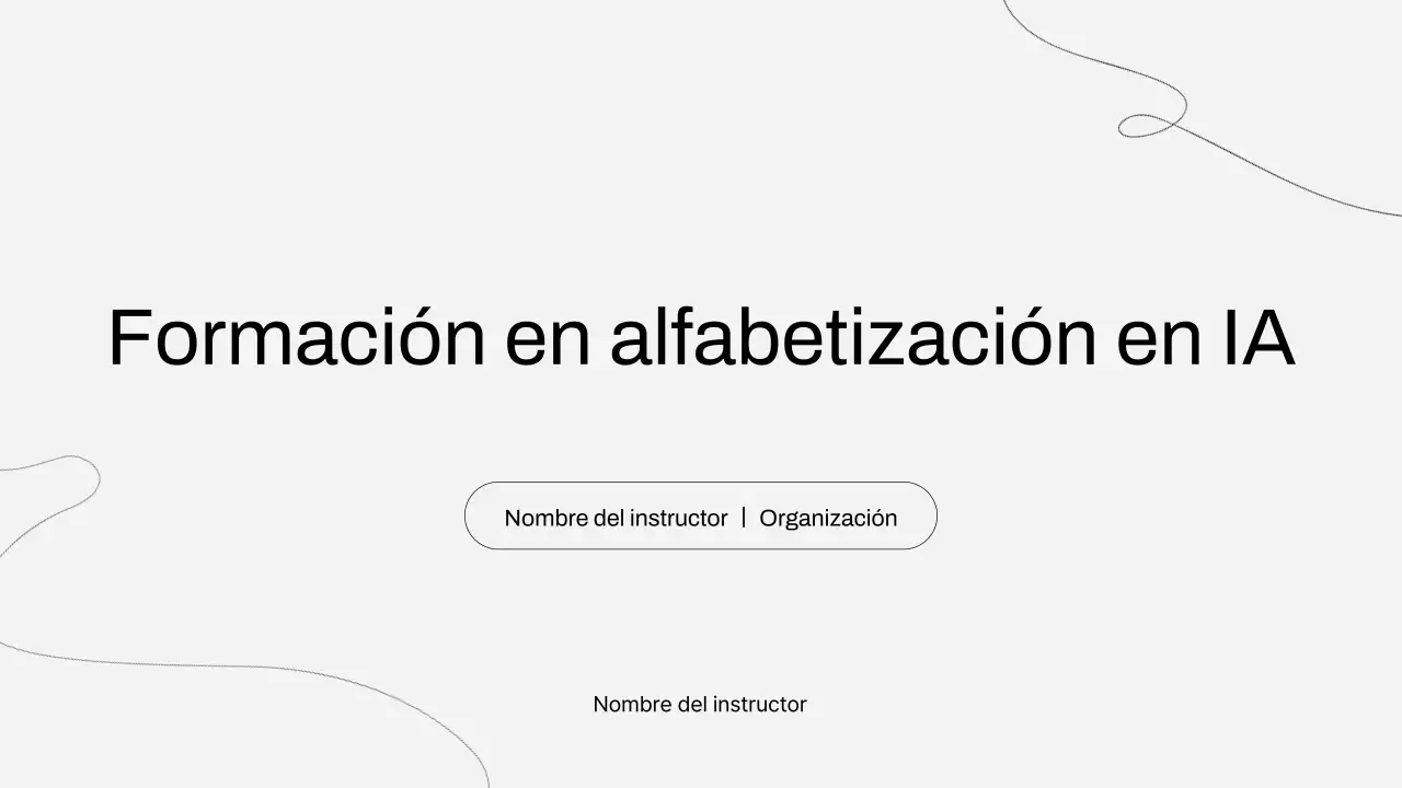 Guía de entrenamiento de IA minimalista blanca