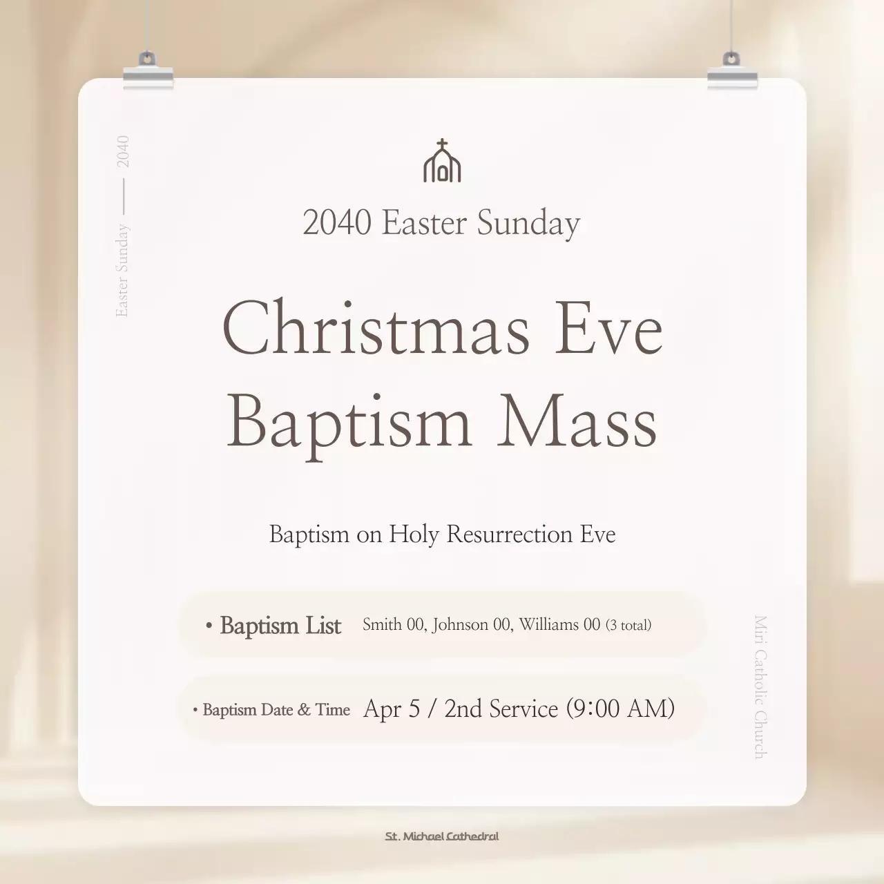 Panduan Paskah Bersih Berwarna Krem