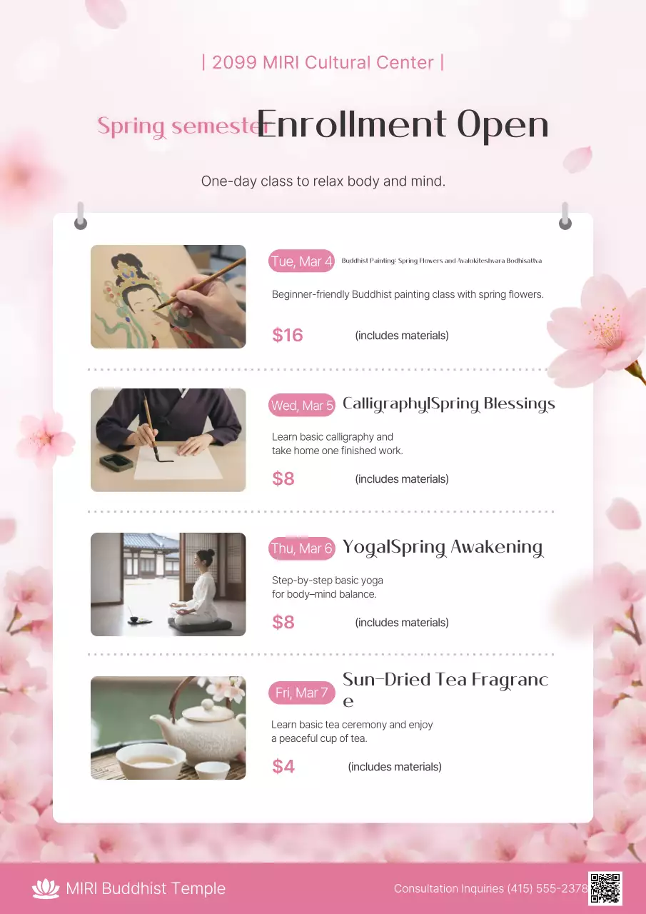 Pink Neat Spring Semester Student Recruitment Guide