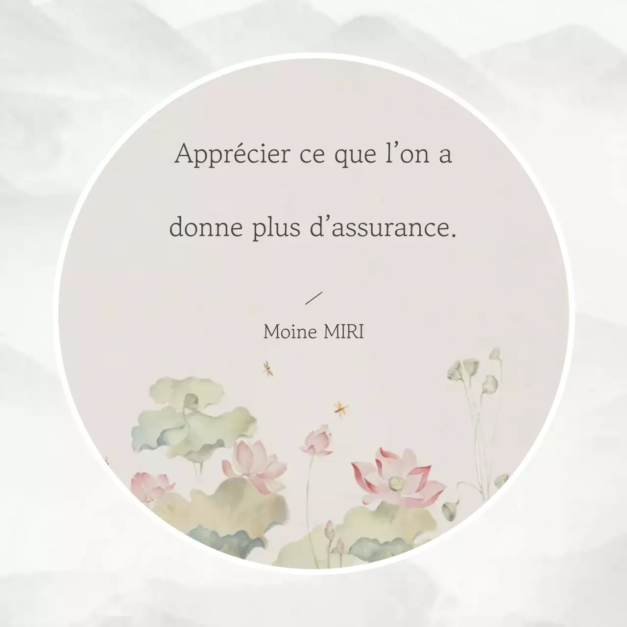 Citations simples et positives en gris clair