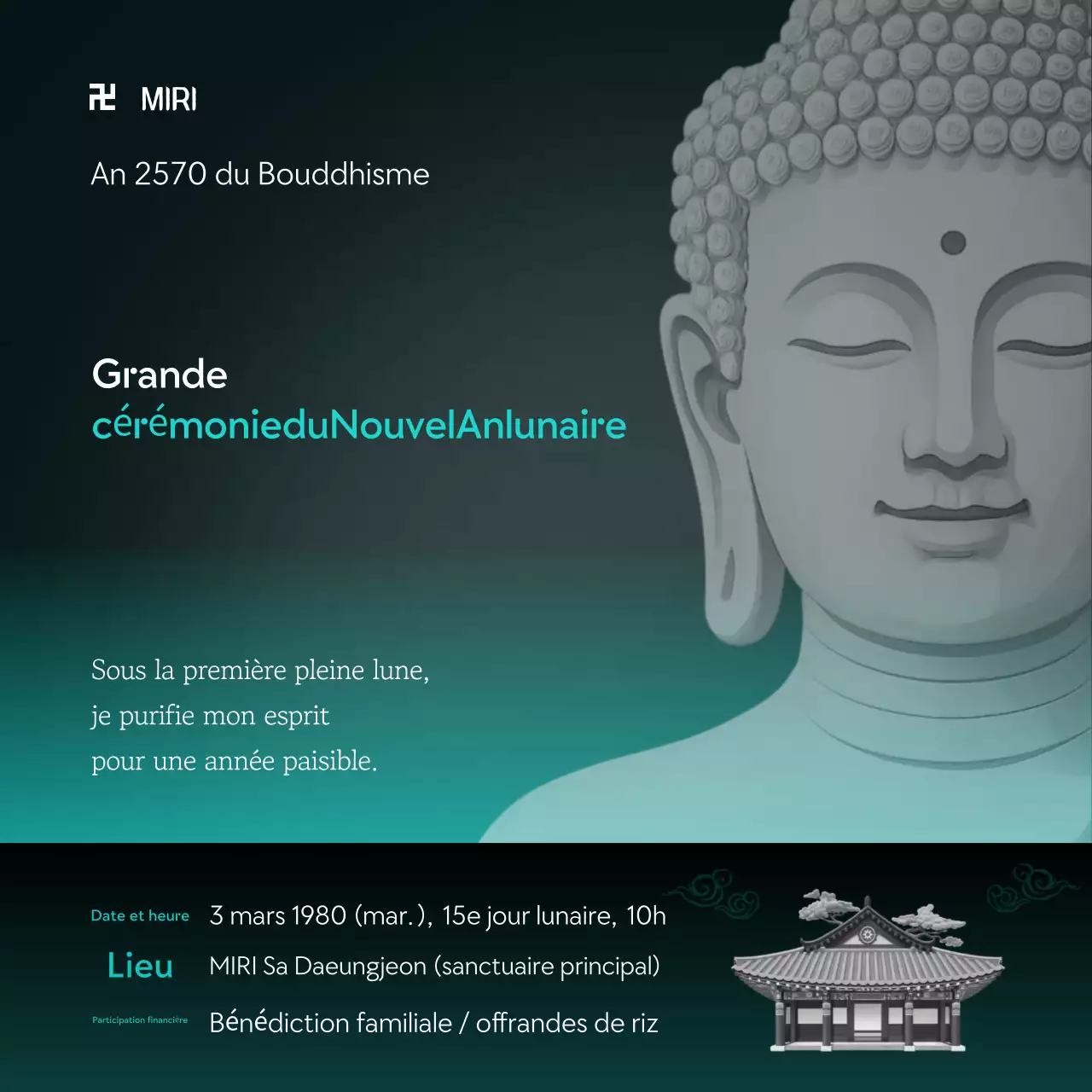 Guide de l'événement bouddhiste Turquoise Clean