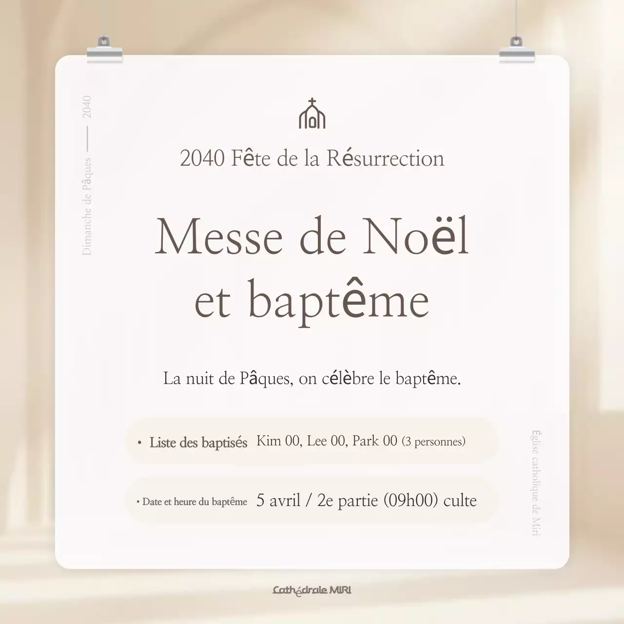 Guide de Pâques Beige Clean