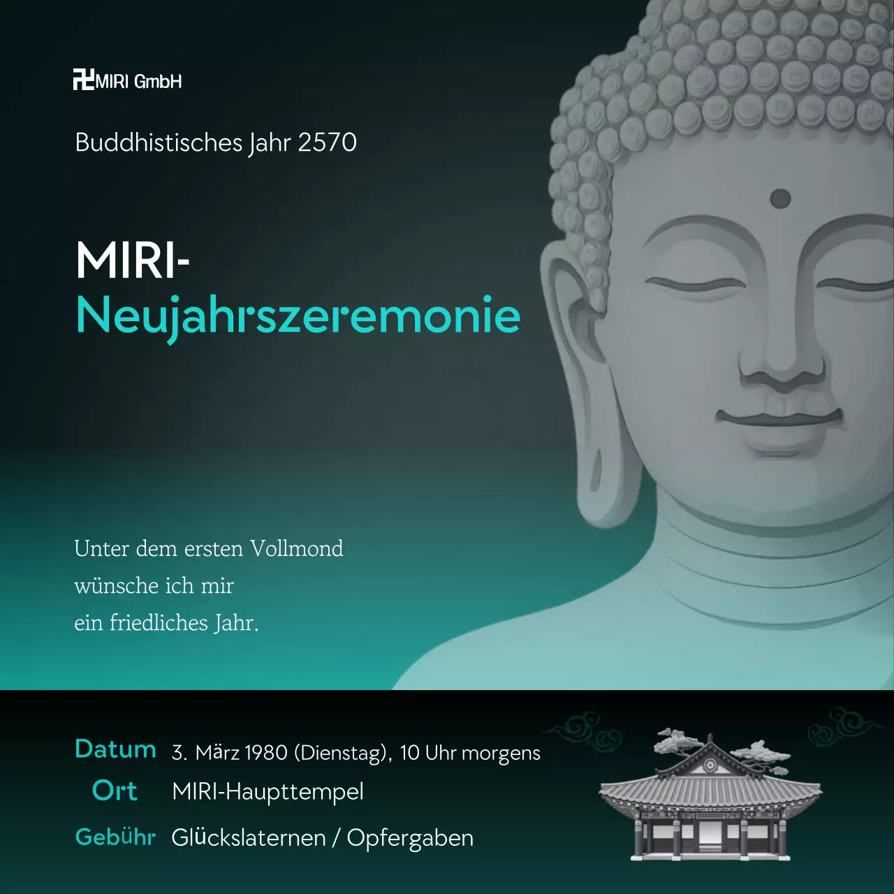 Leitfaden zur buddhistischen Veranstaltung „Turquoise Clean“