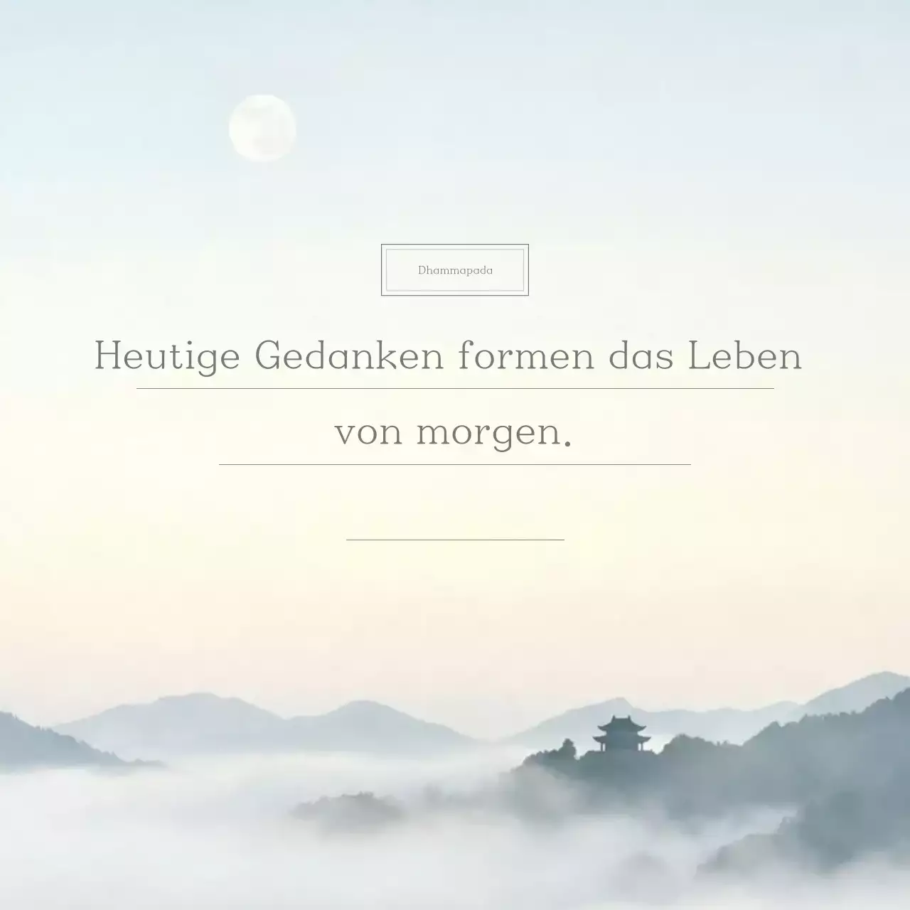 Leitfaden für minimalistische Meditationen in Himmelblau