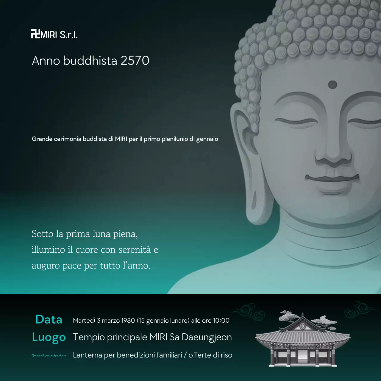 Guida all'evento buddista Turquoise Clean