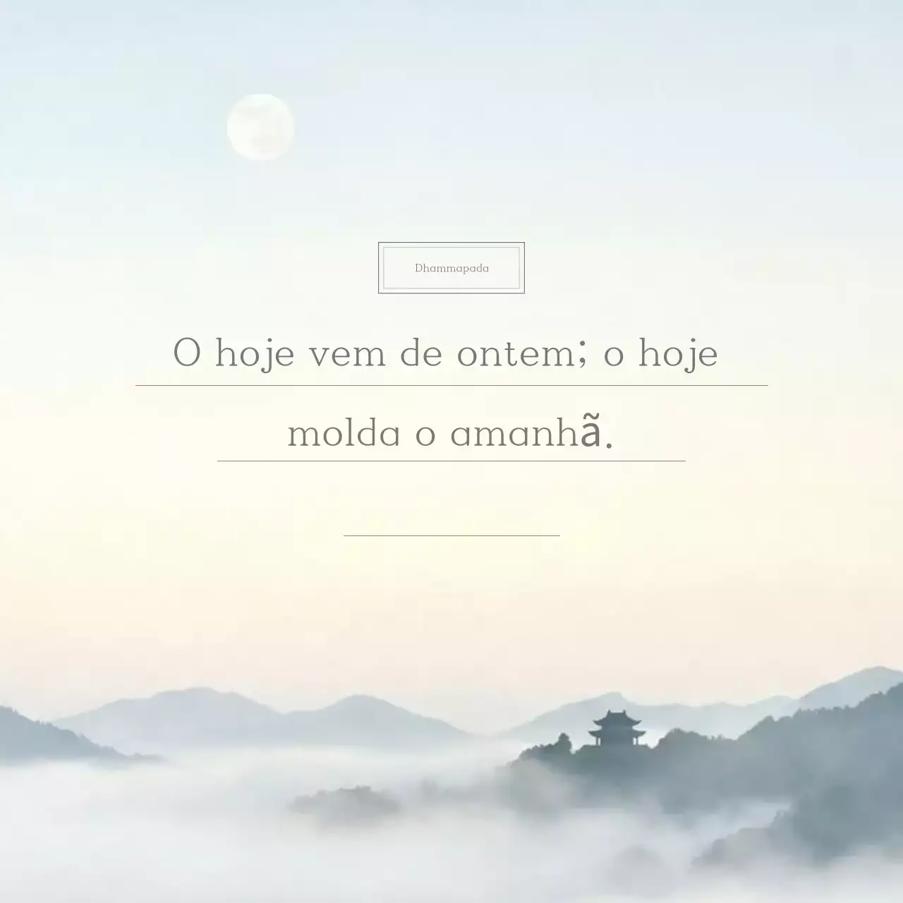 Guia de Frases de Meditação Minimalista Azul Celeste
