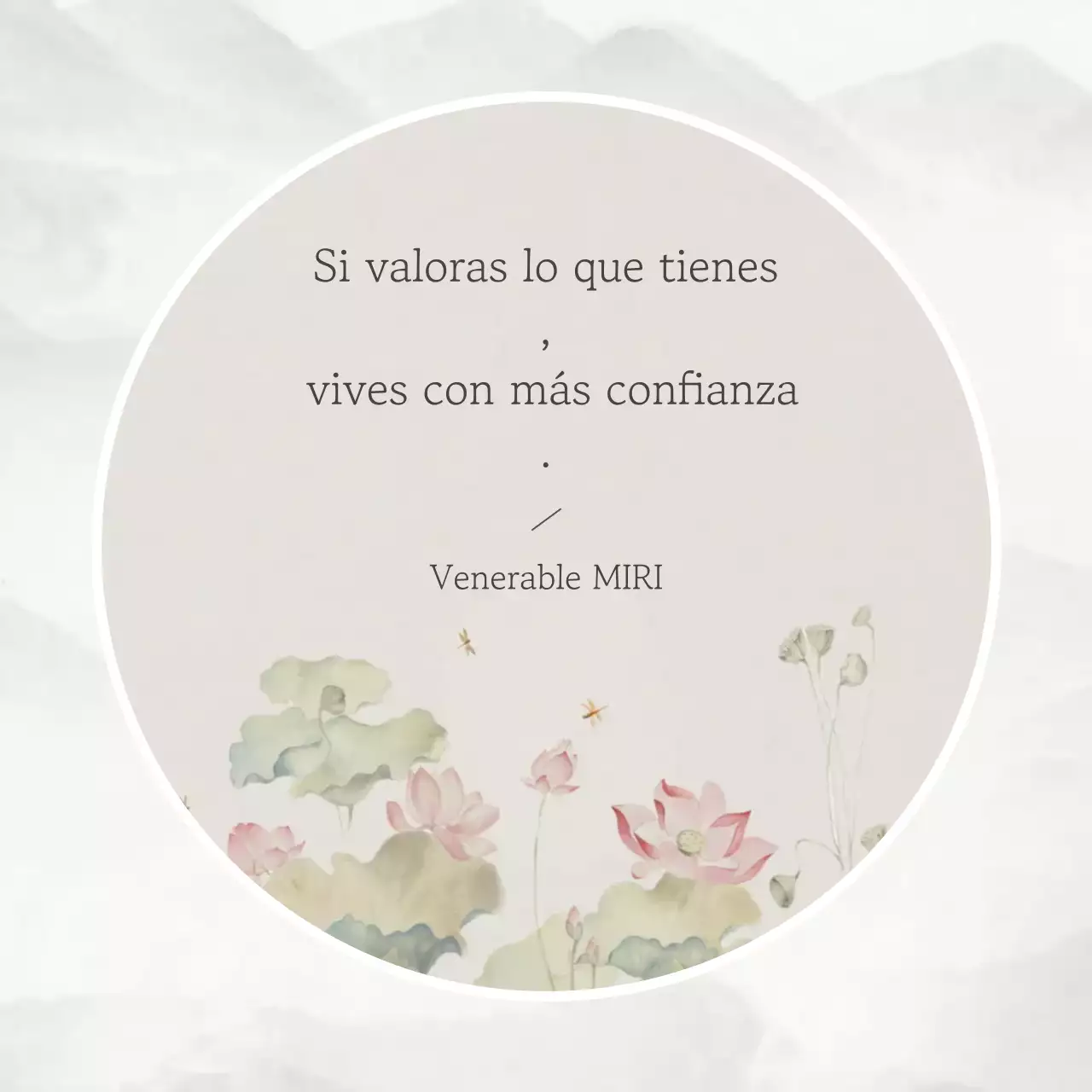 Citas positivas simples en gris claro